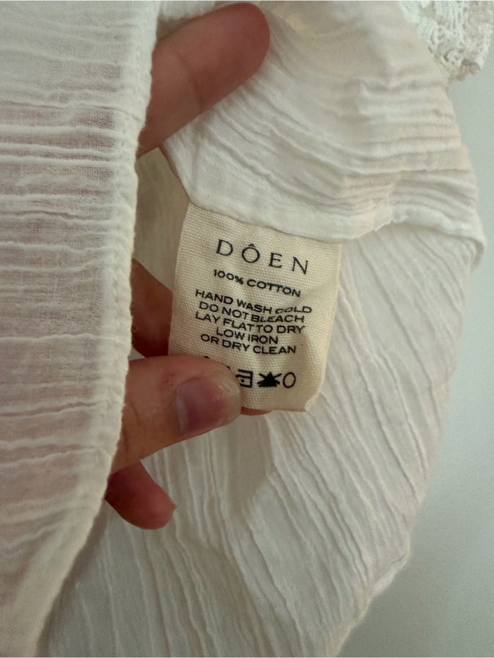 NWT Doen Anneth Top, Salt, SM - Picture 3 of 3